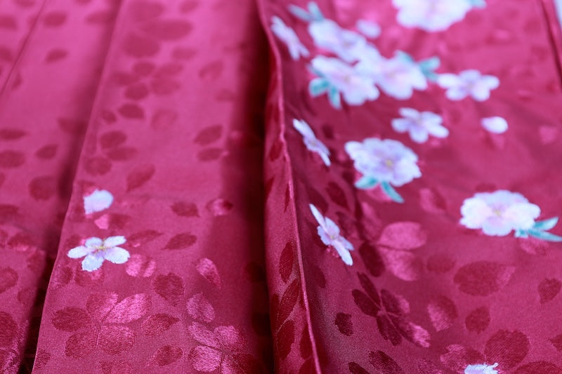 Japanese kimono,hakama 2 piece set used M-size  polyester /B1087