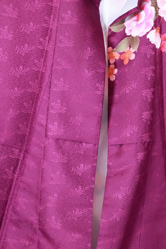 Japanese kimono,hakama 2 piece set used M-size  polyester /B1087