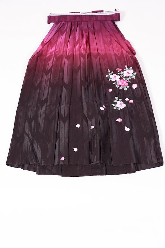 Japanese kimono,hakama 2piece set used  L-size  polyester /B1086