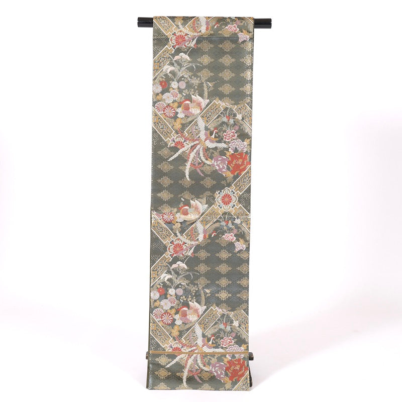 sash belt (Hukuro-obi) 100% silk  / 1343