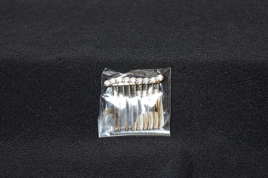 Hair Accessory - Brand New - Gold - Rhinestone - Set of 2 / D27