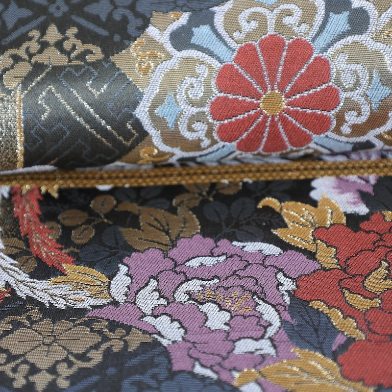 sash belt (Hukuro-obi) 100% silk  / 1343