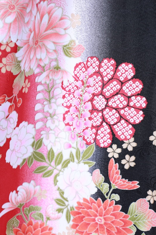 Japanese kimono,hakama 2piece set used  L-size  polyester /B1086