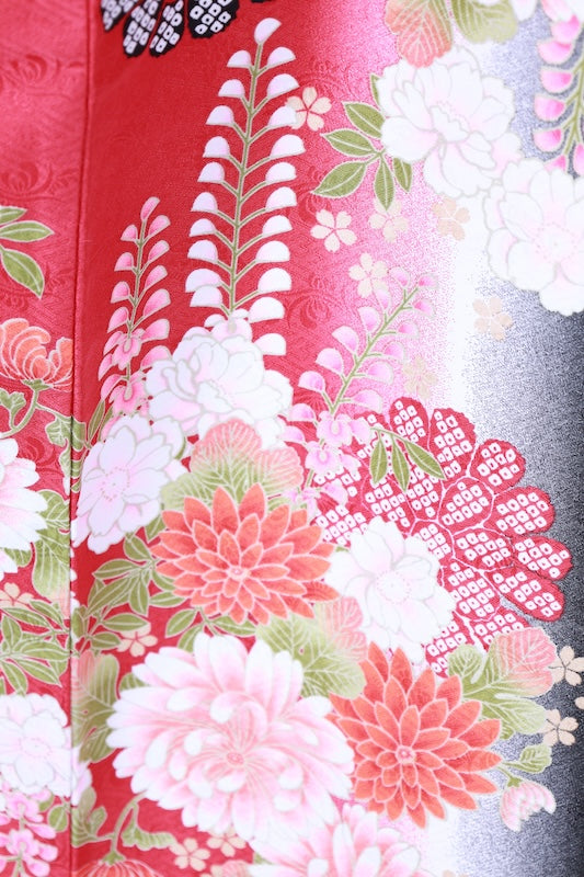 Japanese kimono,hakama 2piece set used  L-size  polyester /B1086