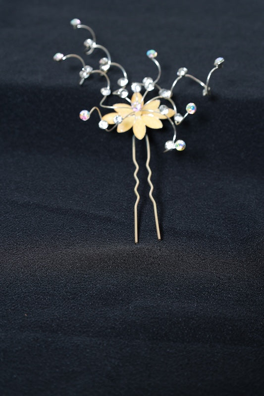 Hair Ornament  Gold & Amber pre-owned / D37