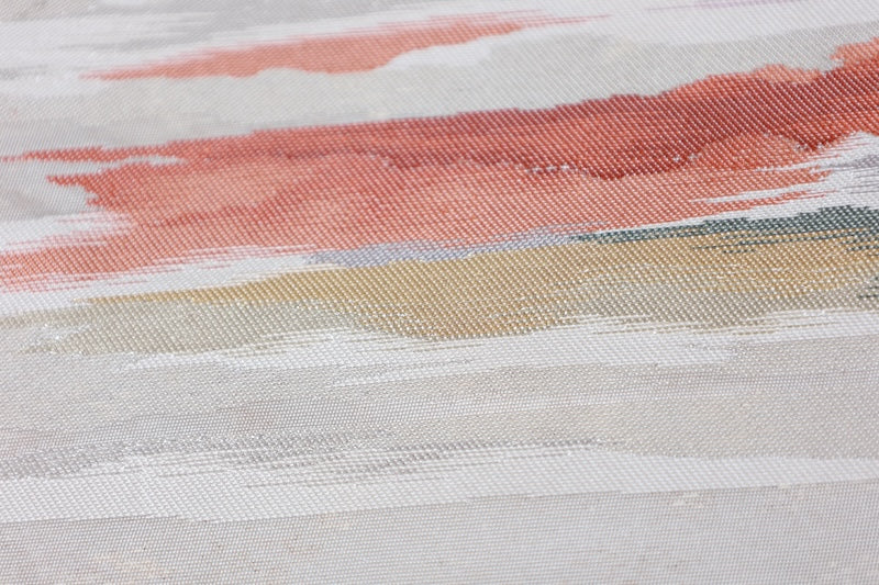 Nagoya obi new (sash) - Silver, Gold, Brown, Purple, Blue - Kasumi (mist) pattern - L105