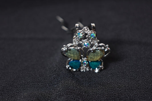 Hair Ornament  Blue & Amber pre-owned/ D38
