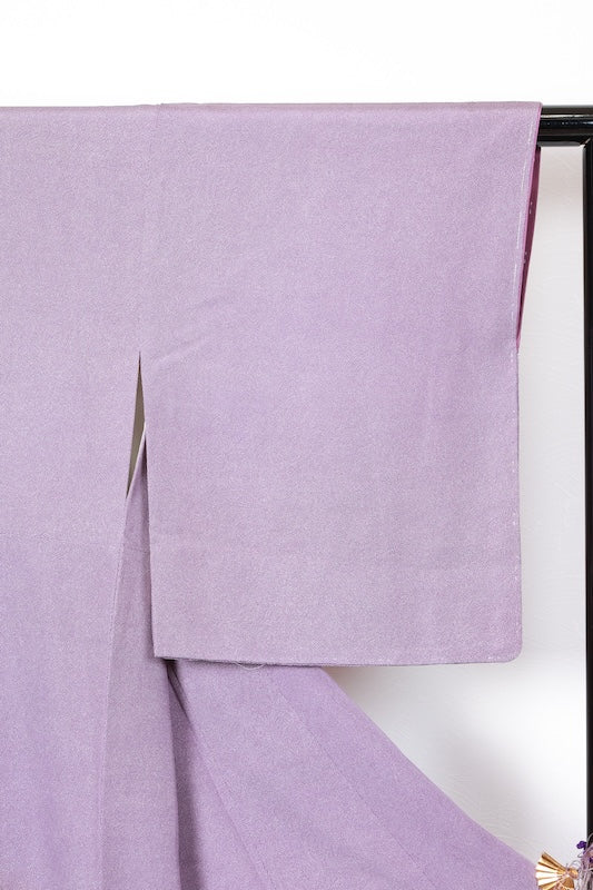 Komon kimono new elaborate A crisp purple　/D53
