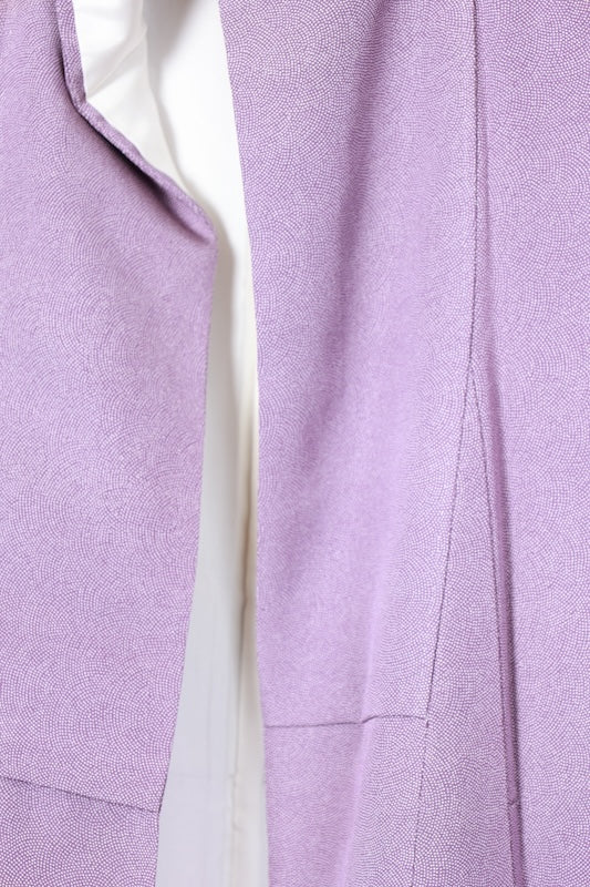 Komon kimono new elaborate A crisp purple　/D53