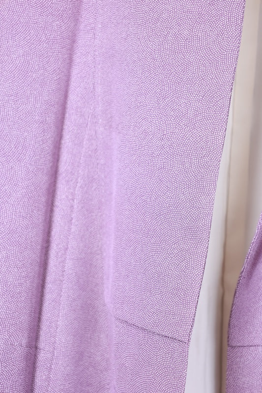 Komon kimono new elaborate A crisp purple　/D53