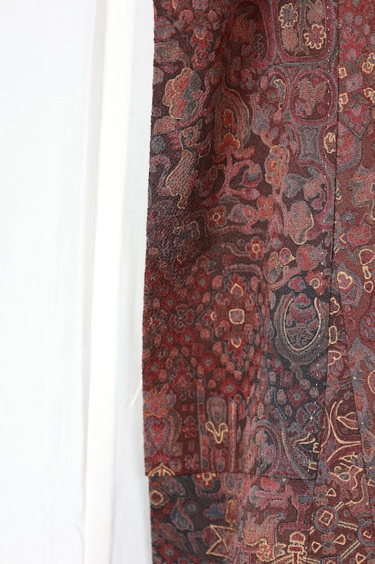 Komon kimono brown blue Hand-dyed New, unused item /D54