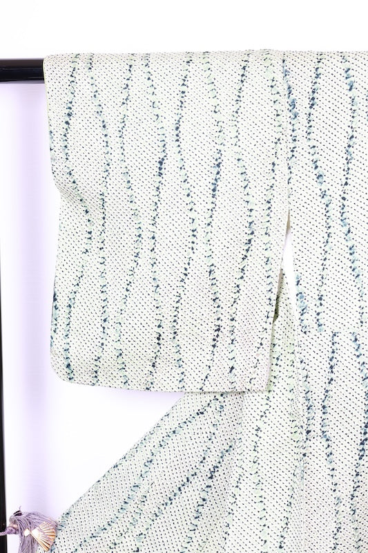 Komon kimono Wavy stripes used /D55