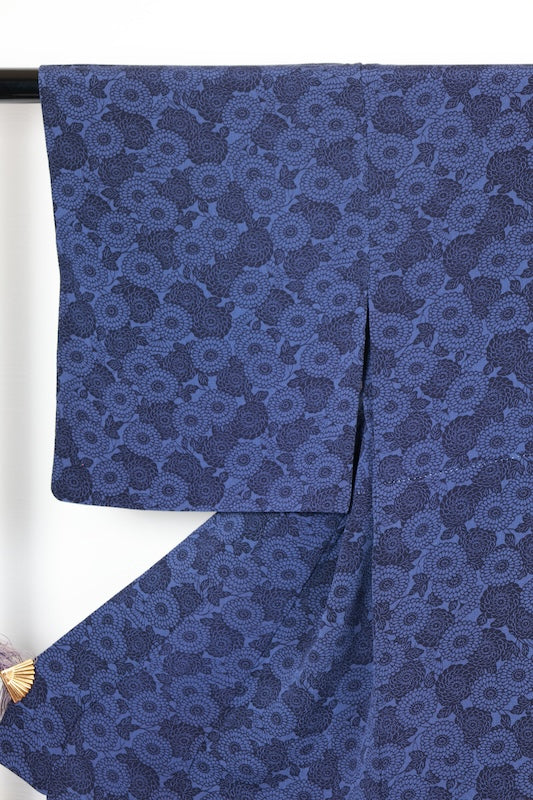 Edokomon kimono Hand-dyed chrysanthemum used /D57
