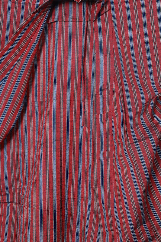 Tsumugi kimono Wine-red used /D60
