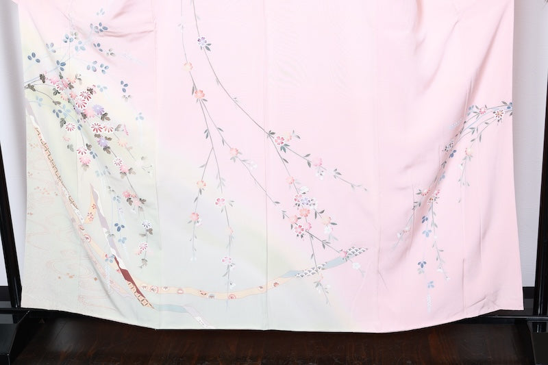 Houmongi kimono Cherry blossom pink new /R444