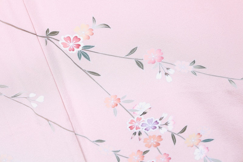 Houmongi kimono Cherry blossom pink new /R444