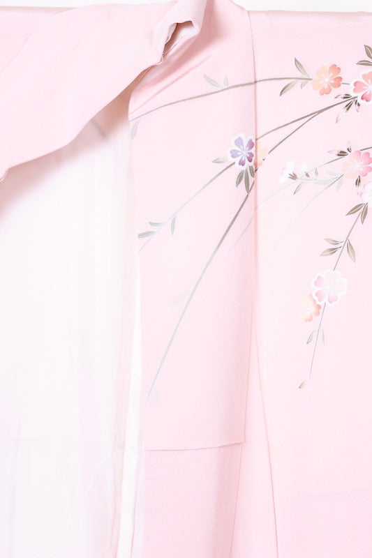 Houmongi kimono Cherry blossom pink new /R444