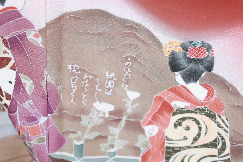 Irotomesode kimono Hand-drawn new /R