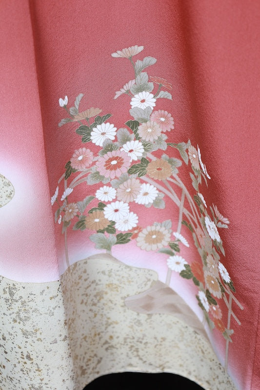 Irotomesode kimono Hand-drawn new /R