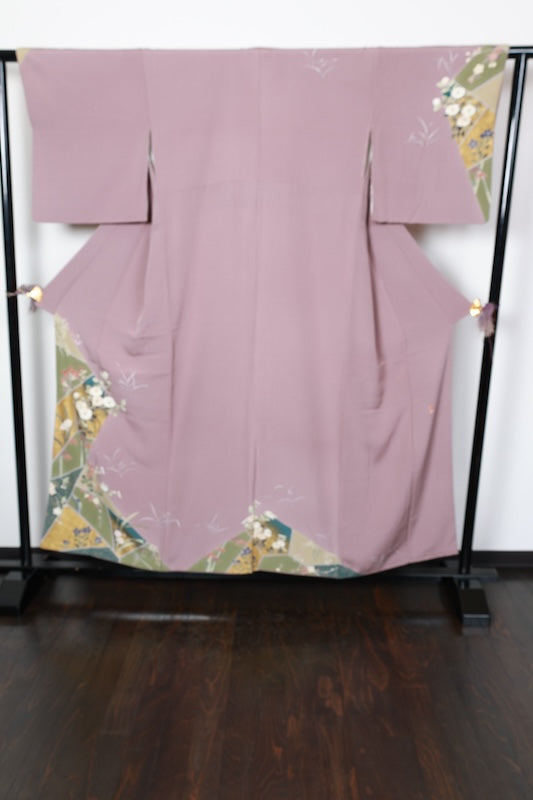 Houmongi kimono Pale purple gold /R450