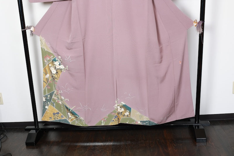 Houmongi kimono Pale purple gold /R450