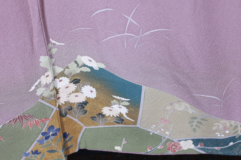 Houmongi kimono Pale purple gold /R450