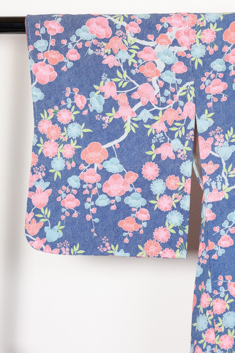Komon kimono Cute flower used /R426