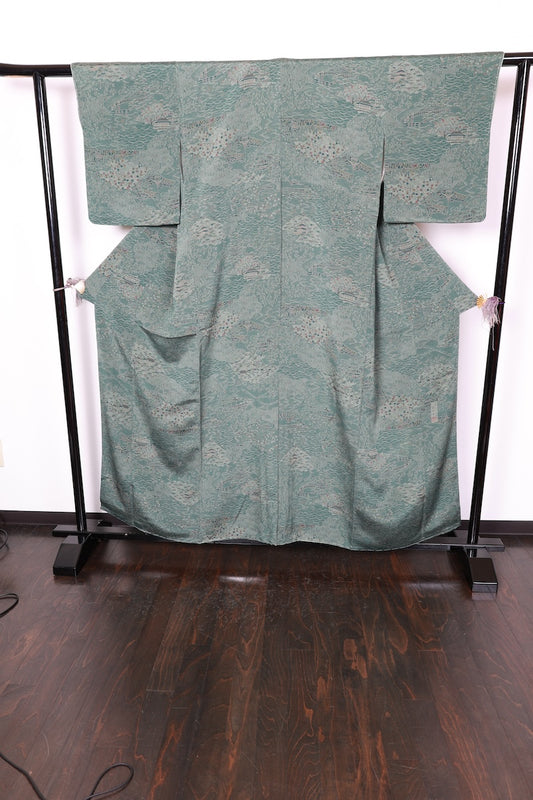 Edokomon kimono Carving the landscape. new /R422