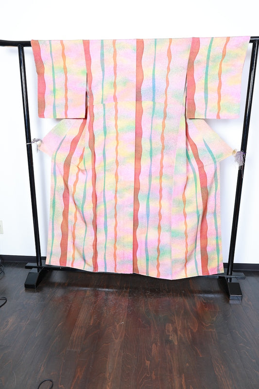 Komon kimono Hand-dyed new /R417
