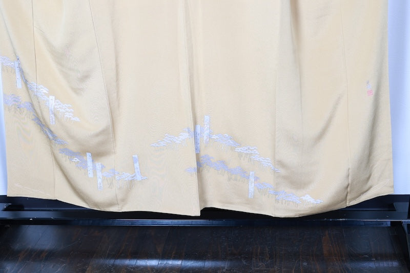Irotomesode kimono Embroidery, hand-painting new /R449