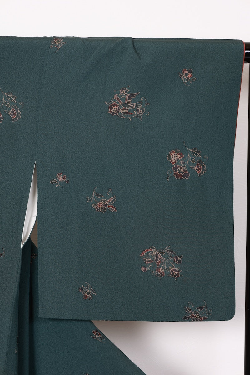 Edo komon kimono Hand-dyed /R446