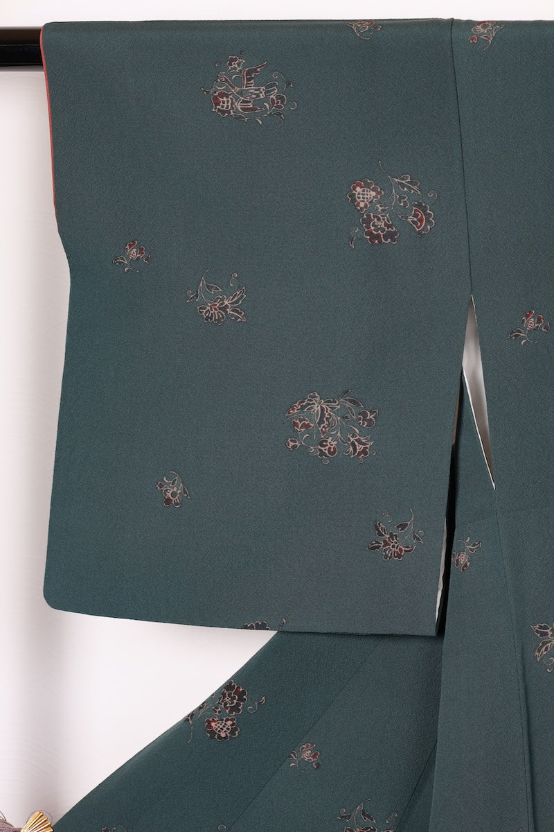 Edo komon kimono Hand-dyed /R446
