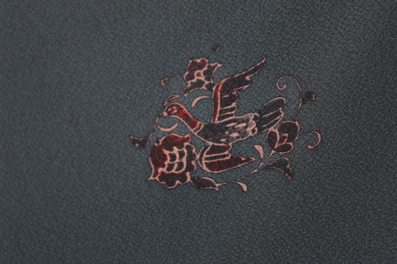 Edo komon kimono Hand-dyed /R446