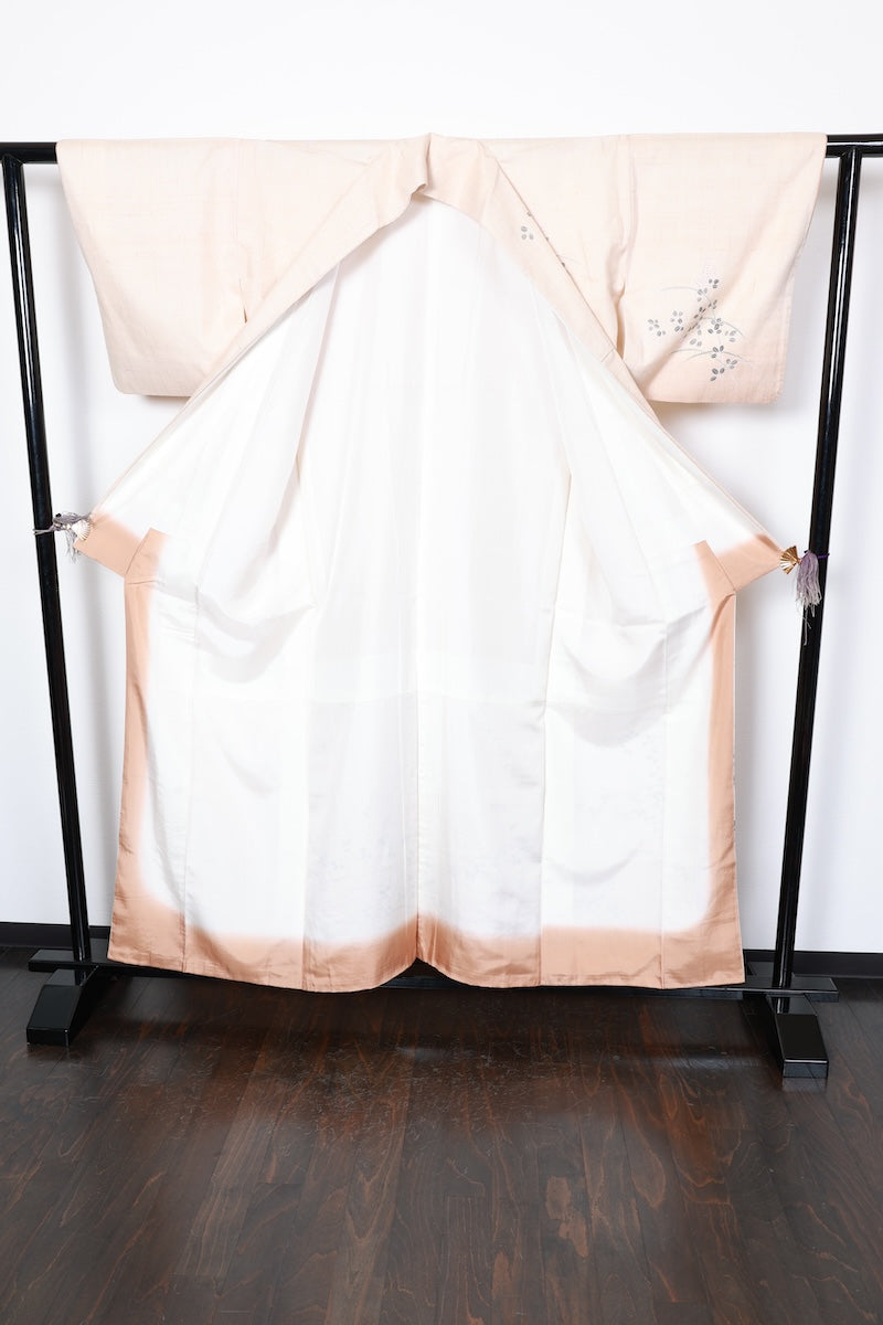 Tsukesage kimono Cherry blossom pink Hand-drawn /R452
