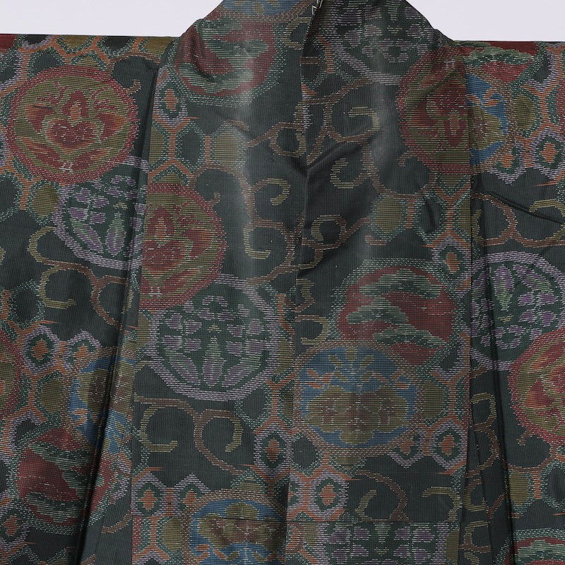 Japanese kimono  (Tsumugi) M-size 100% silk  / 1371