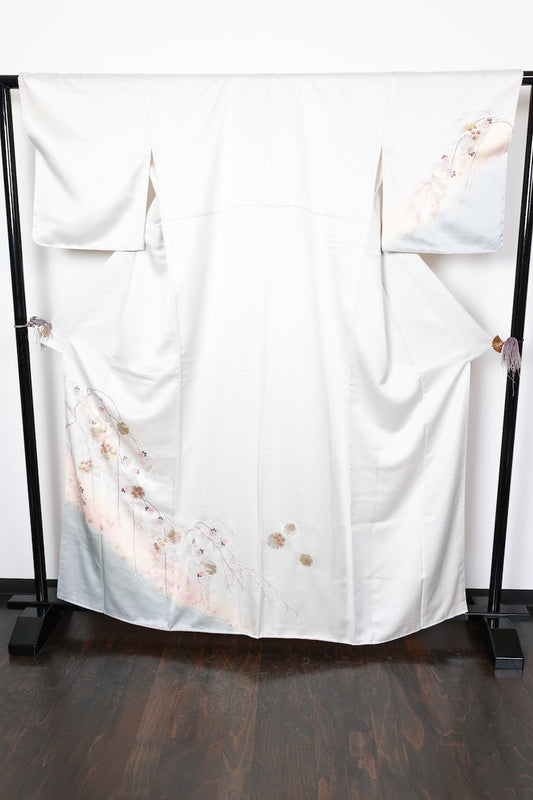 Houmongi kimono Light gray new /R435