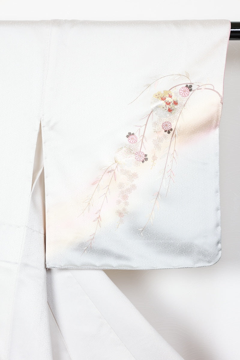 Houmongi kimono Light gray new /R435