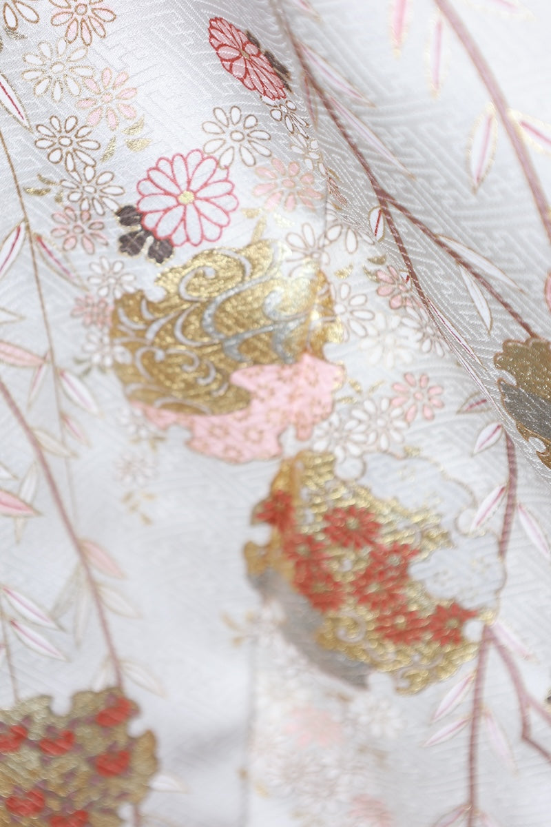 Houmongi kimono Light gray new /R435
