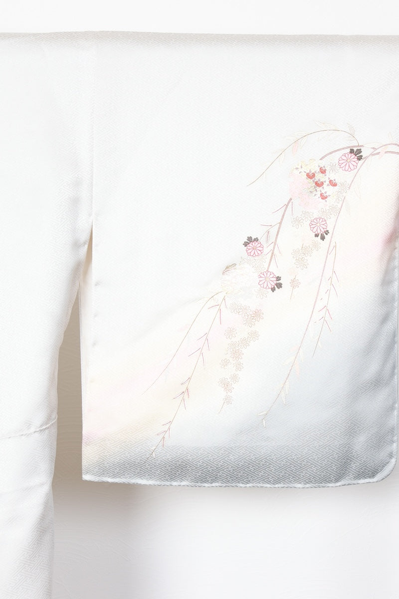 Houmongi kimono Light gray new /R435