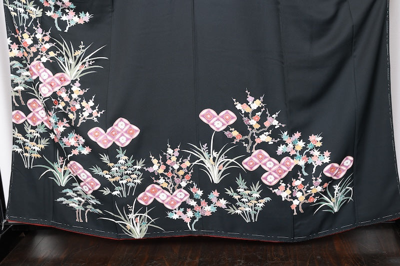 Houmongi kimono Basic black new /R436