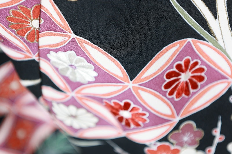 Houmongi kimono Basic black new /R436