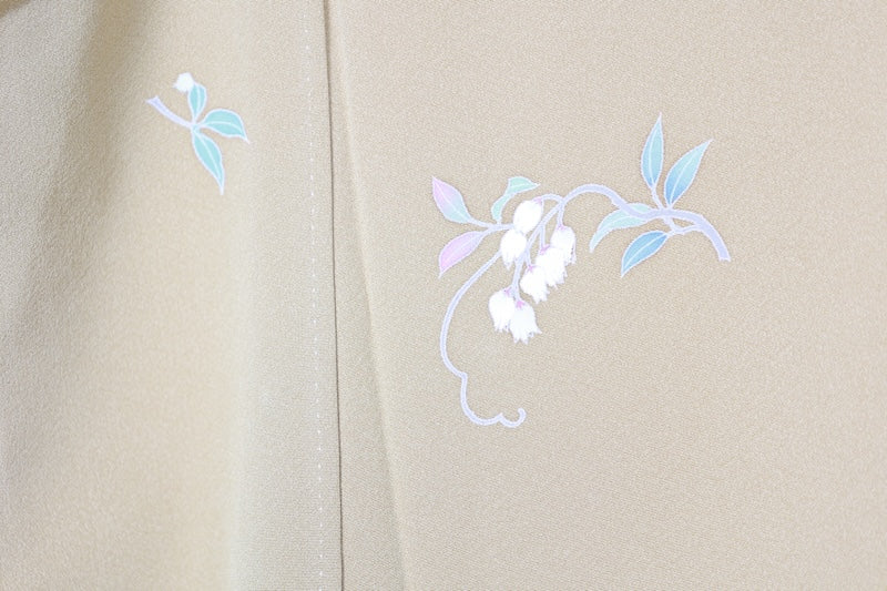 Tsukesage kimono masterd yellow Hand-drawn new /R439
