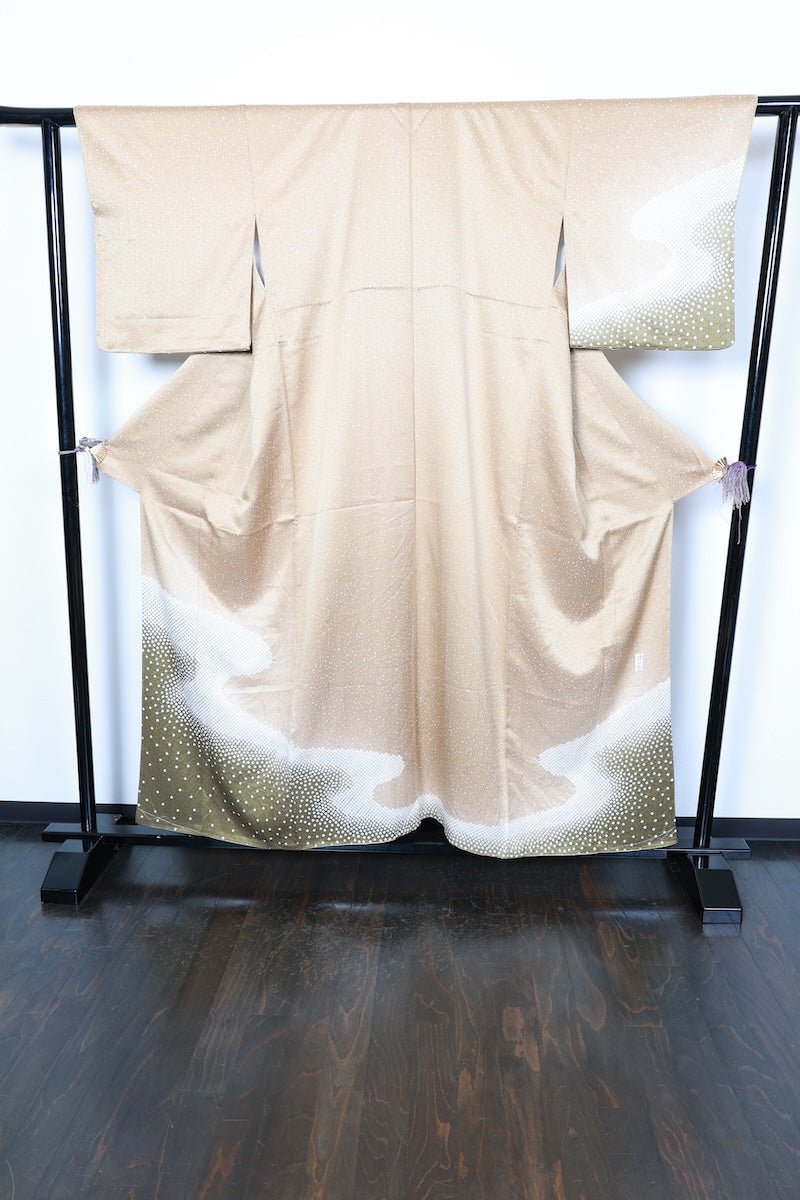 Houmongi kimono Stylish brown-toned color new /R437