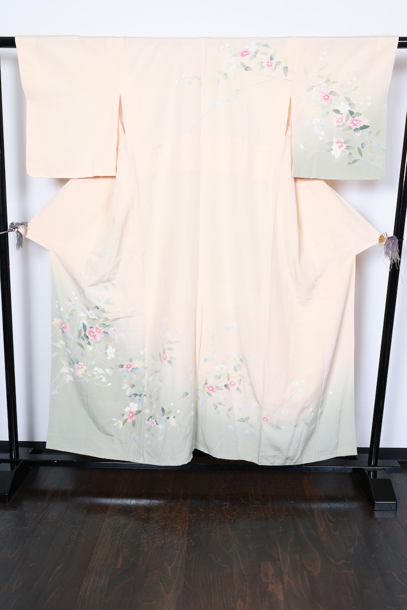 Houmongi kimono Hand-painted Kyo-Yuzen new /R453