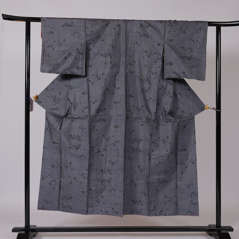 kimono  (Tsumugi) M-size 100% silk  / 1397