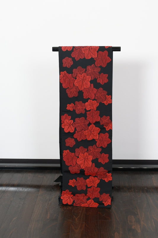 Hukuro obi black red Pre-owned/D63
