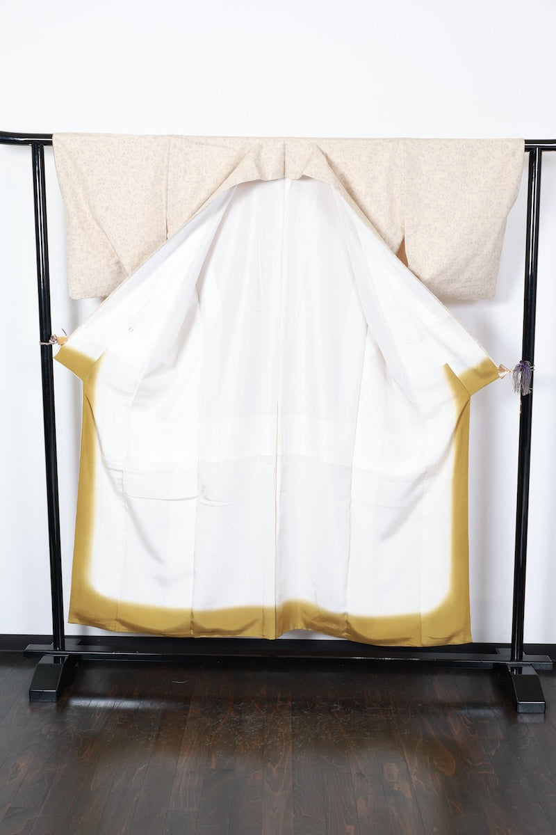 Tsumugi kimono white Pre-owned /R490