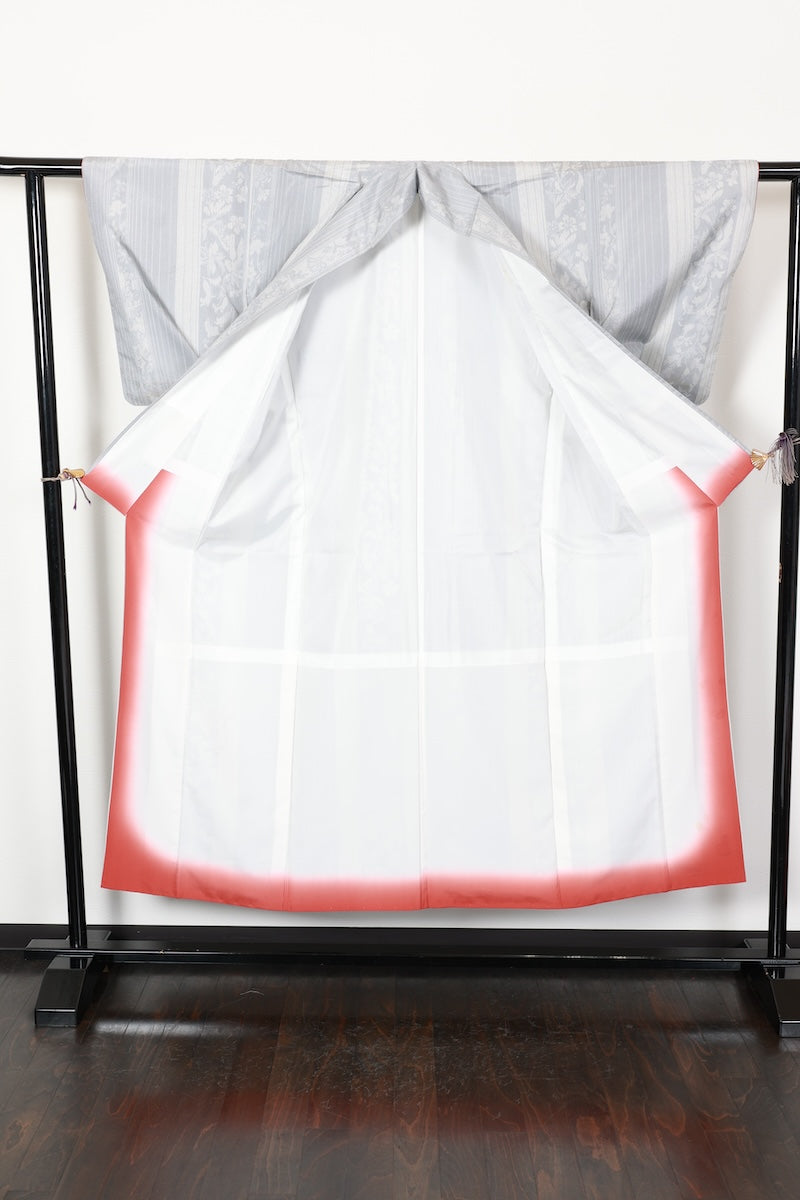 Komon kimono white Pre-owned /R467
