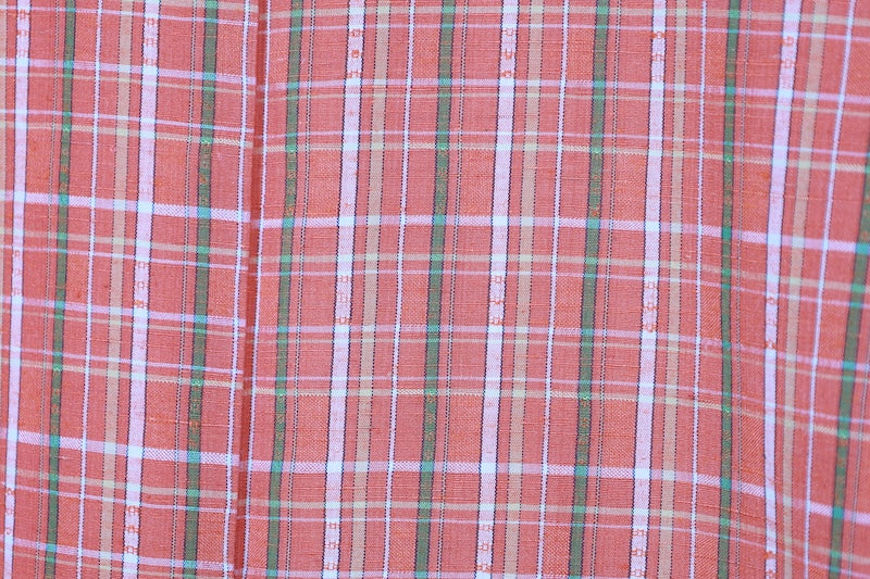 Tsumugi kimono orange New, unused item /R466