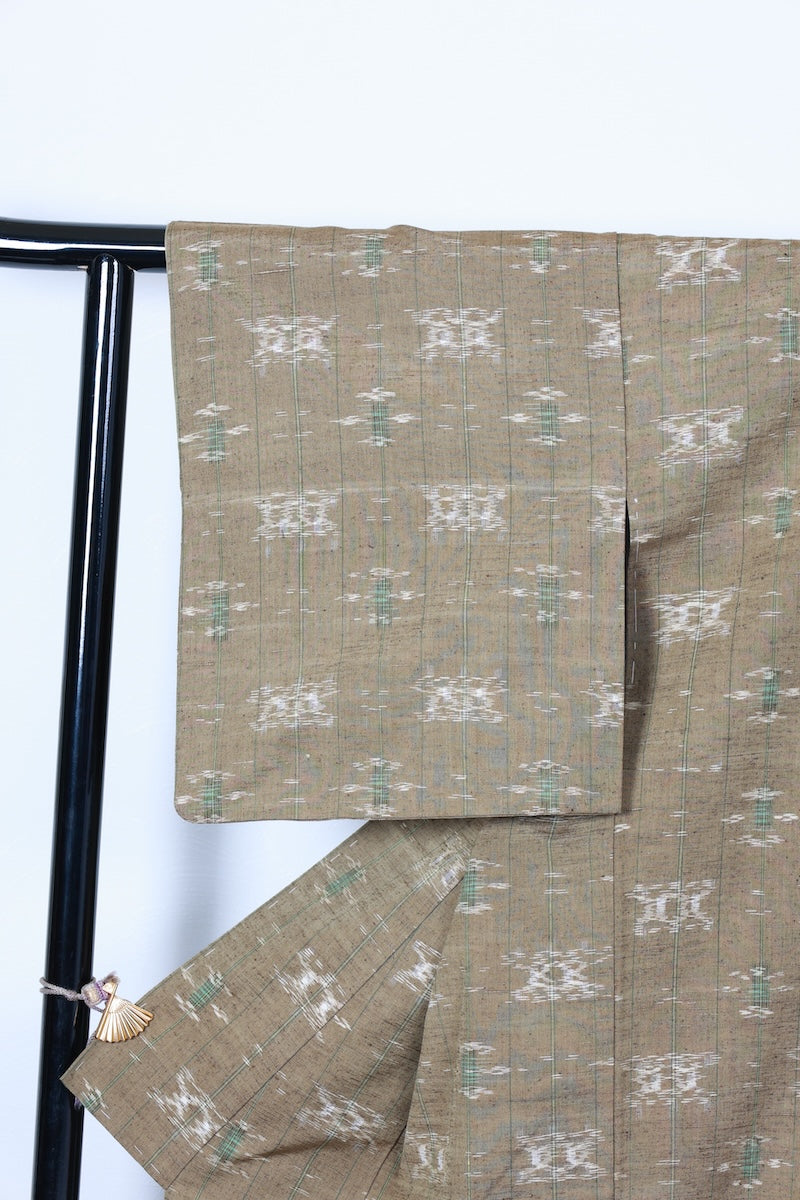 Tsumugi kimono sorrel Pre-powned /R469